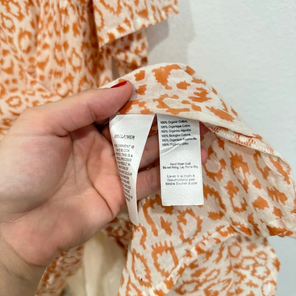 Emerson Fry India Collection Isla Dress Sunbaked Leopard Organic Size XS /S - Picture 6 of 8